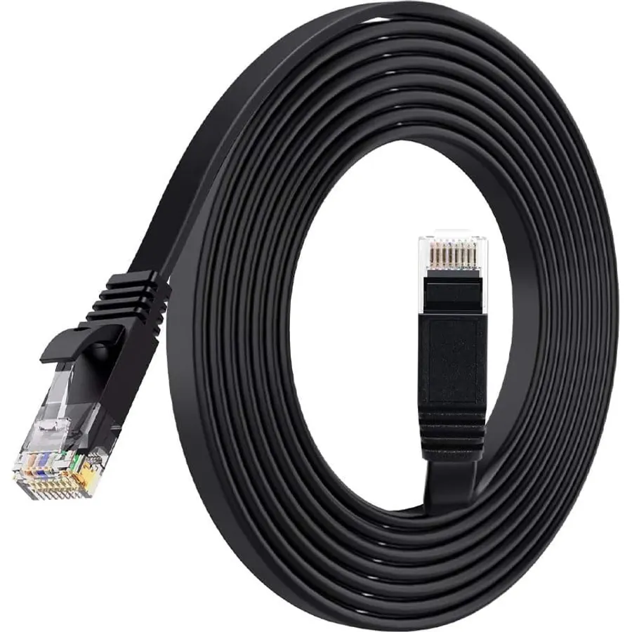 1.5m CAT7 patch cable, black, high speed, standards compliance, ideal for high demand networks and data transmission.