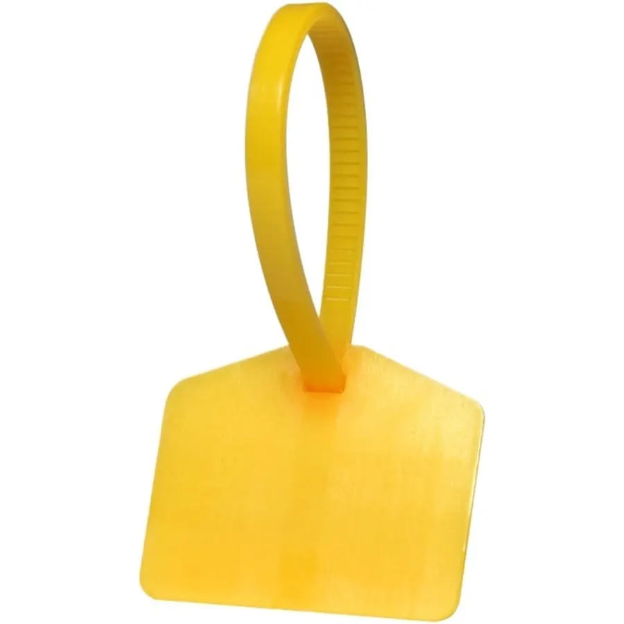 100 Pack Blank Cable Label Zip Ties, 8.7" Nylon Wire Marker Tags(Yellow)
