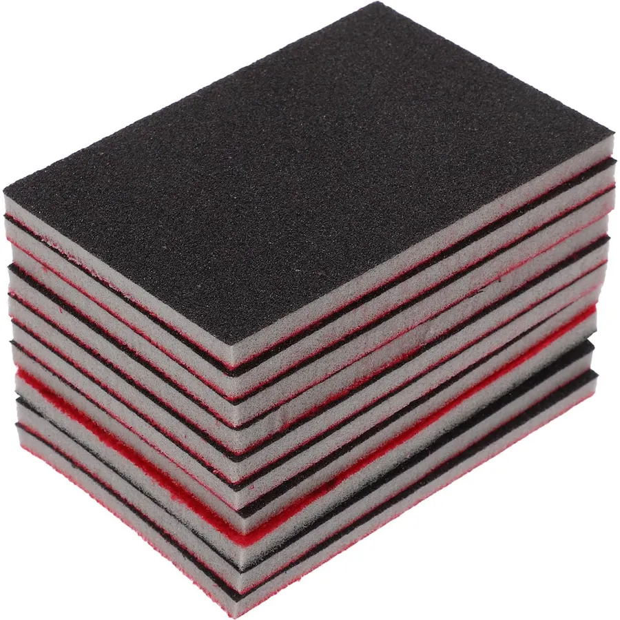 10pcs Double Sided Sponge Sanding Block for Timber Vehicle Body Prep