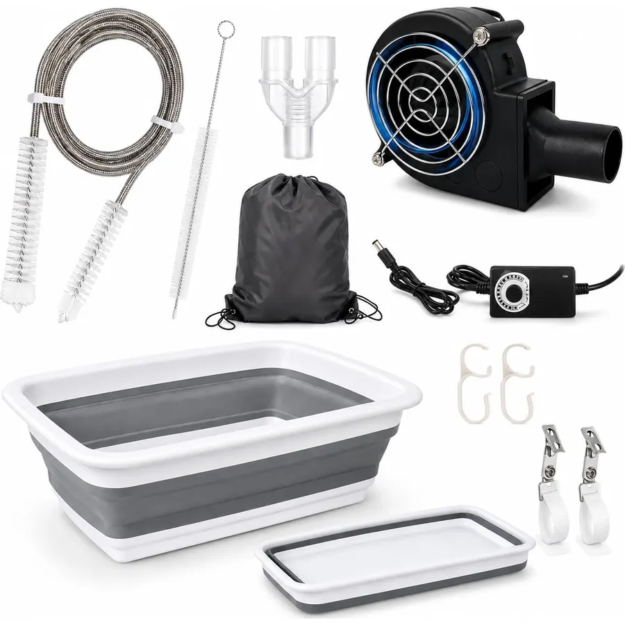 11 Pack CPAP Cleaning Kit with 58CFM Hose, Dryer CPAP Hose Cleaner Brush