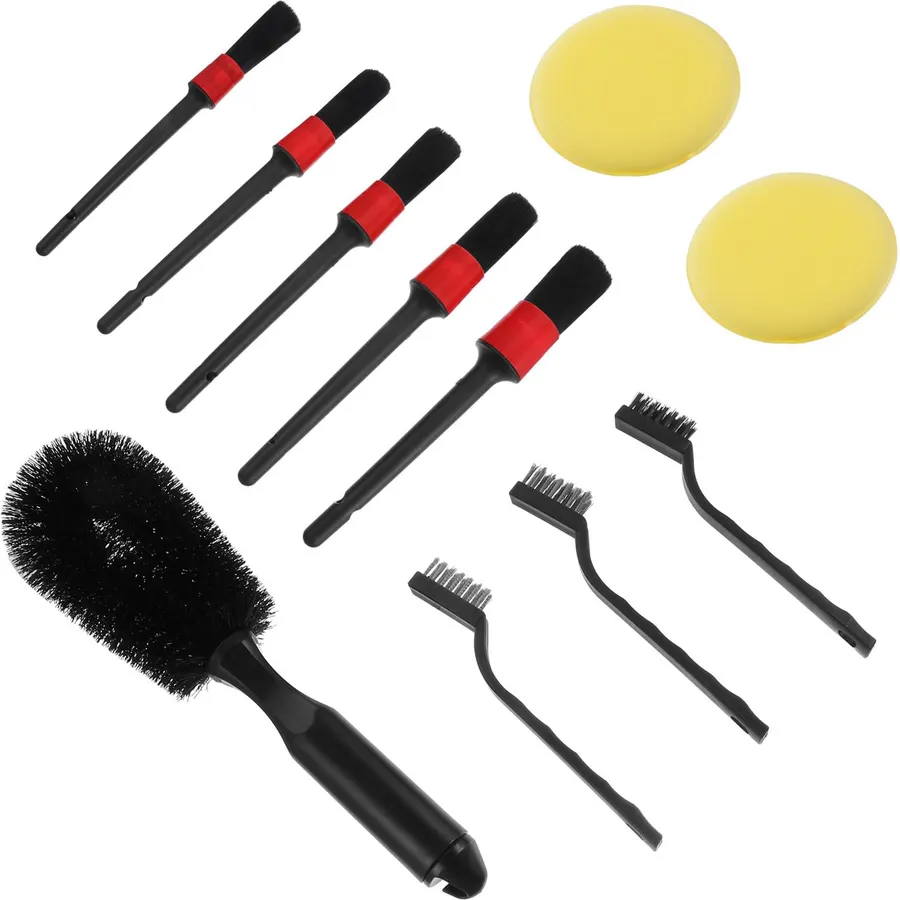 11pcs Car Detailing Brush Kit, Wheel Tire Cleaning Tools for Vehicles