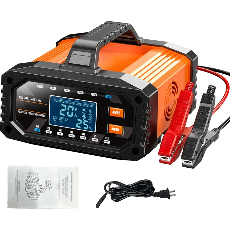 12V 20A 24V 10A Battery Charger with Repair Mode