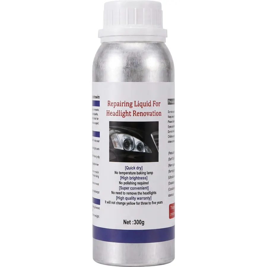 200ml Headlight Restoration Liquid Refill - Professional Polymer for Headlight Repair Kit (300g)