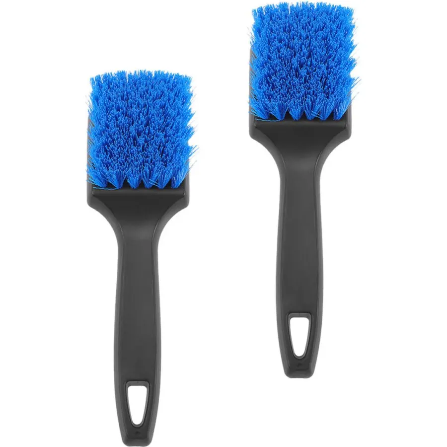 2pcs Car Tire Cleaning Brush PP Plastic Short Handle Rim Cleaning Tool