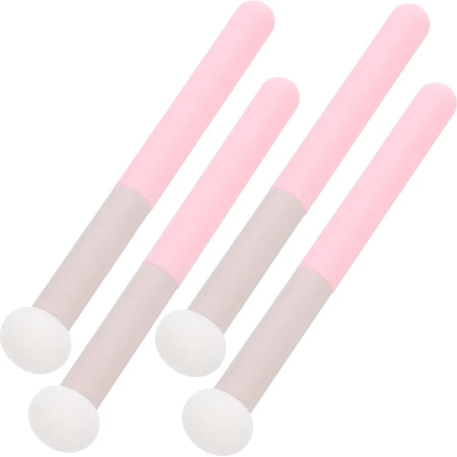 4pcs Mushroom Head Concealer Sponge Makeup Brush with Handle, Set