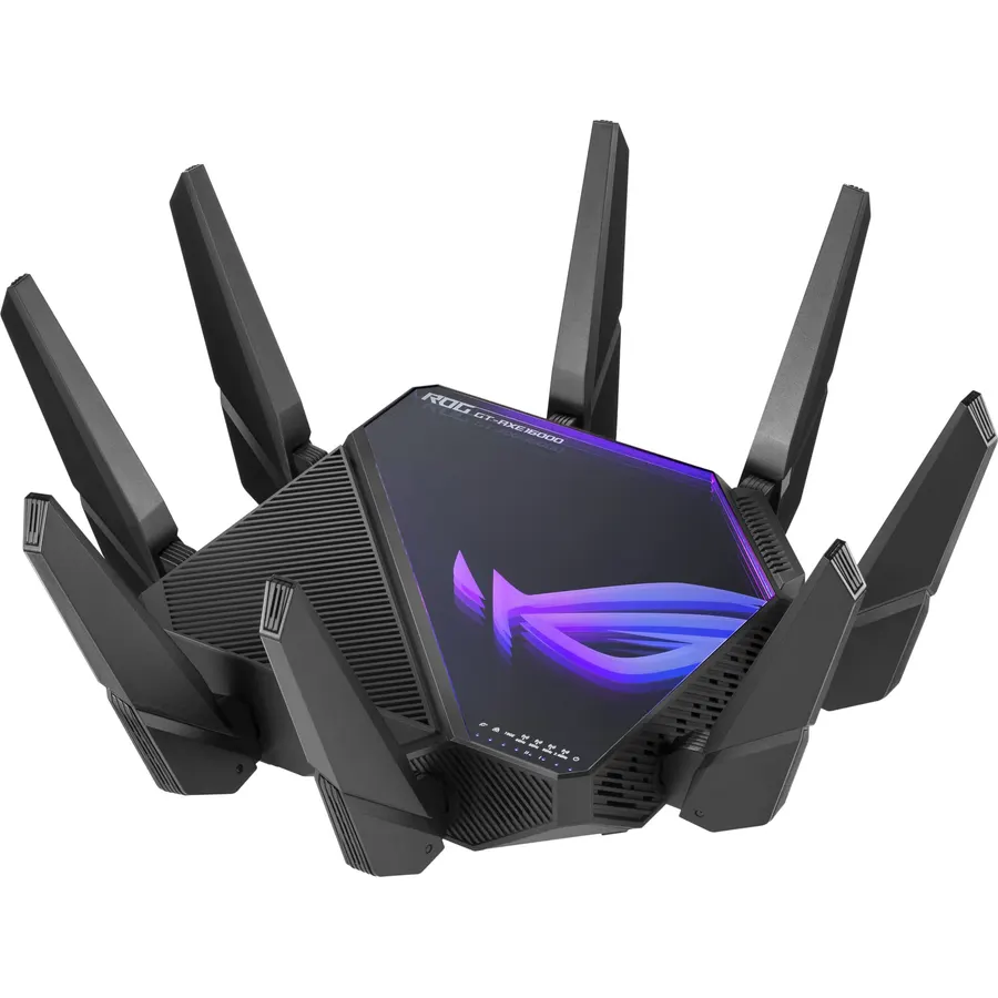 ASUS ROG Rapture WiFi 6E Gaming Router (GT-AXE16000) - Quad-Band, 6 GHz Ready, Dual 10G Ports, 2.5G WAN Port, AiMesh Support, Triple-Level Game Acceleration, Lifetime Internet Security, Instant Guard