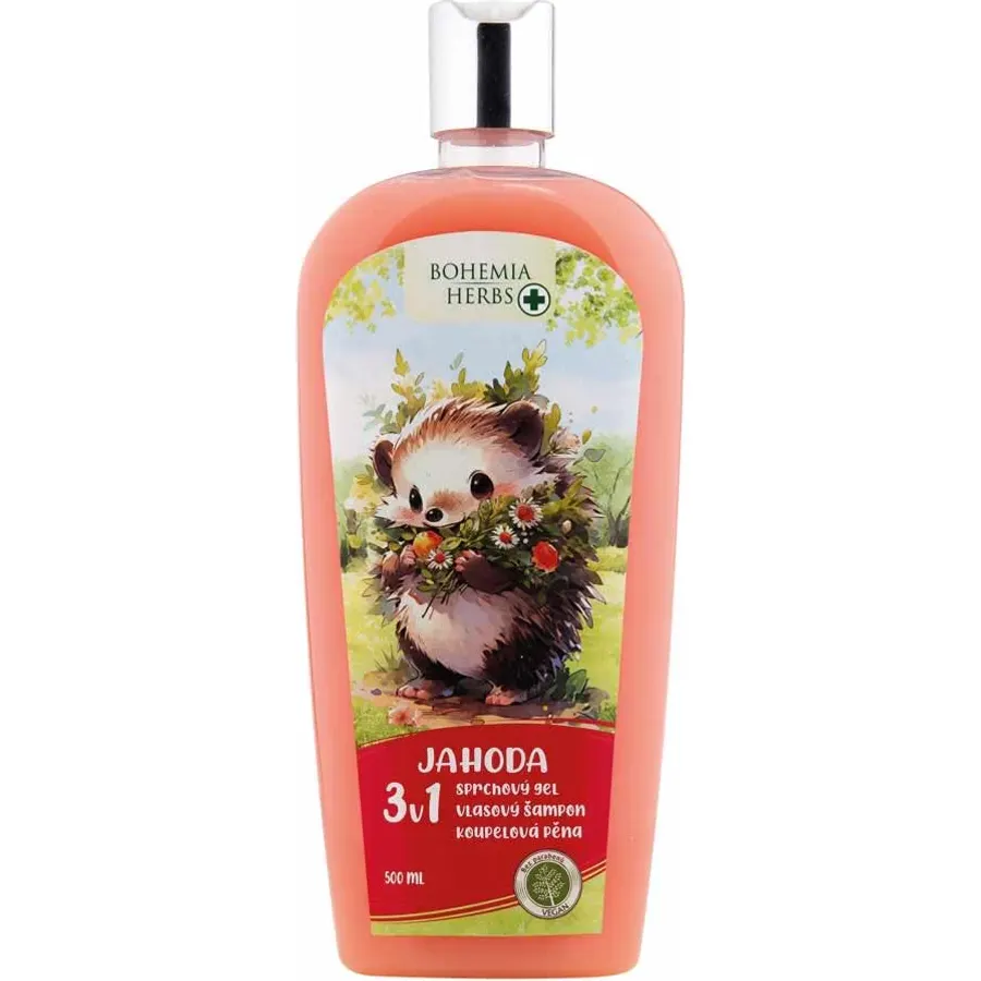 Bohemia Gifts 3-in-1 Kids Shower Gel, Shampoo & Bath Foam Strawberry