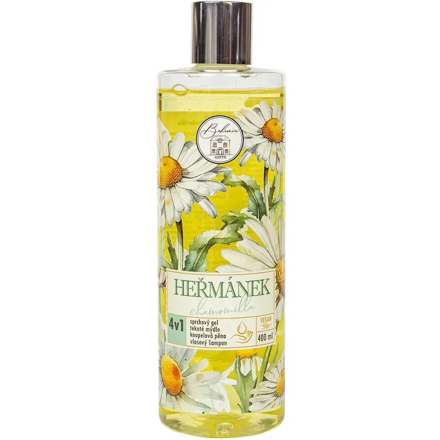 Bohemia Gifts 4-in-1 Shower Gel, Shampoo, Foam And Soap Chamomile