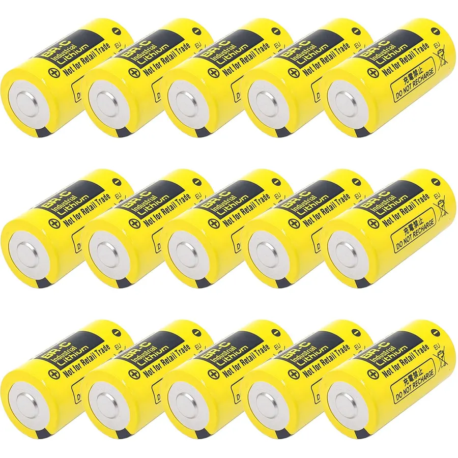 (15 Counts) BR-C Non-Rechargeable Battery for A02B-0120-K106 / A98L-0031-0007 / BR26500, 5000mAh 3.0V
