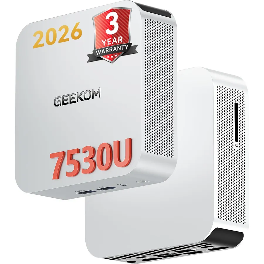 GEEKOM A5 Pro Premium Mini PC,AMD Ryzen5 7530U|16GB RAM(up to 96GB)+1TB SSD