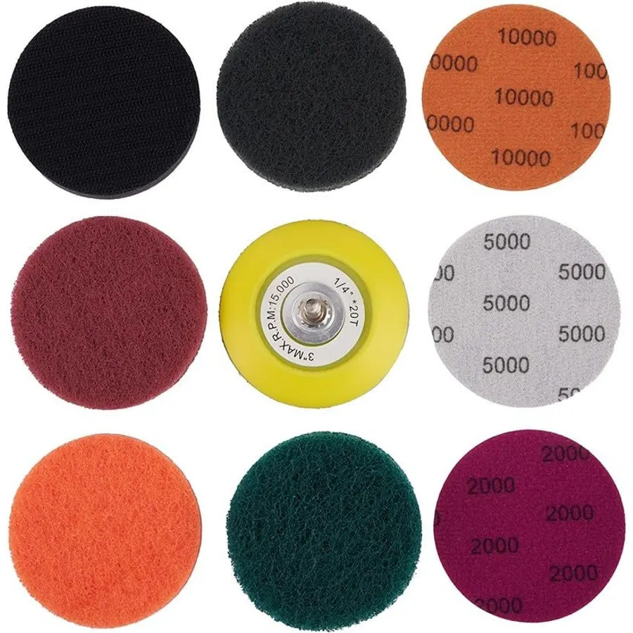 Headlight Restoration Sanding Discs Kit P240-P10000 for Drill Repair
