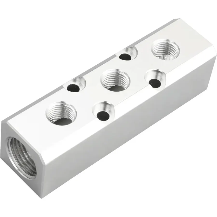 PT threaded port 2 3 4 5 6 way pneumatic quick connector air hose aluminum