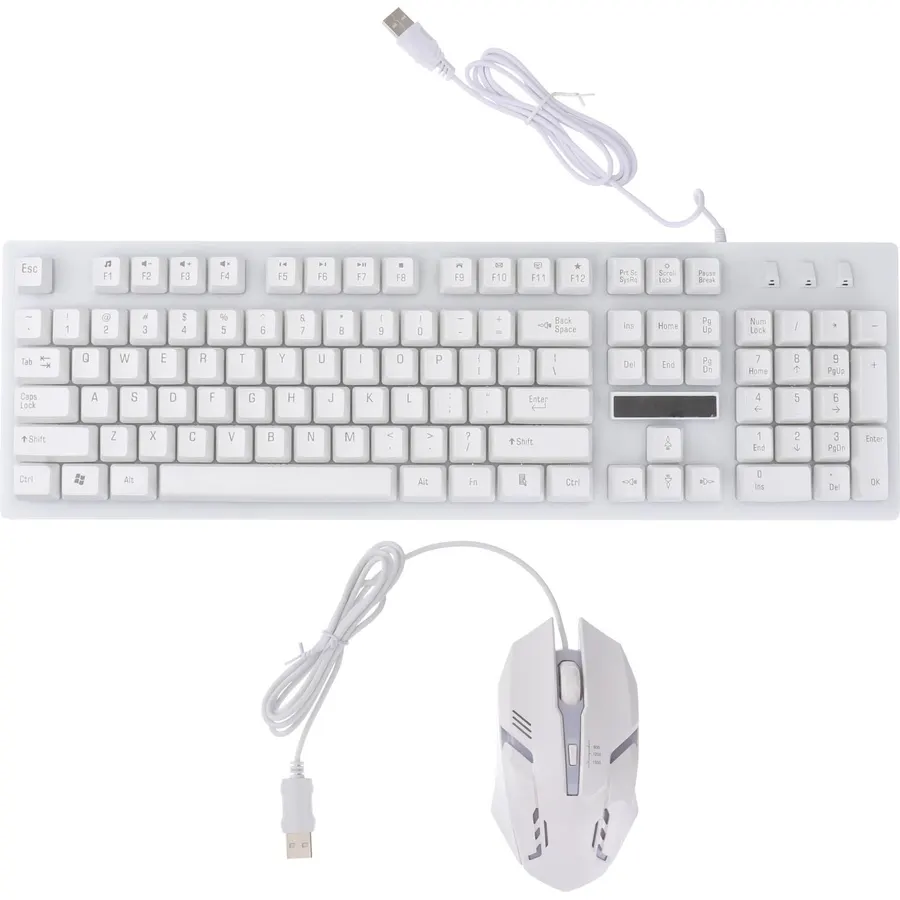 USB Keyboard Mouse Set, Wired Luminous Mechanical Gaming Combo